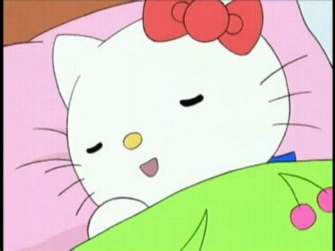 funny hello kitty pictures|hello kitty sleeping gif.